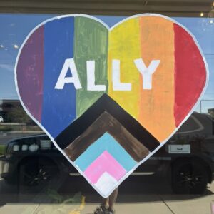 Pride Month "Ally Window Heart" by Leslie Kimble