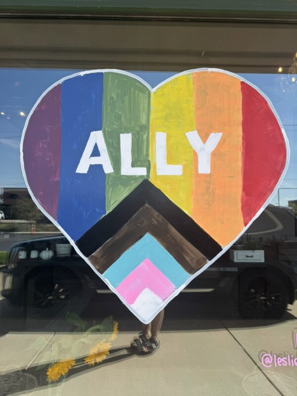 Pride Month "Ally Window Heart" by Leslie Kimble